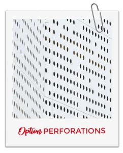 Option de panneaux : perforations